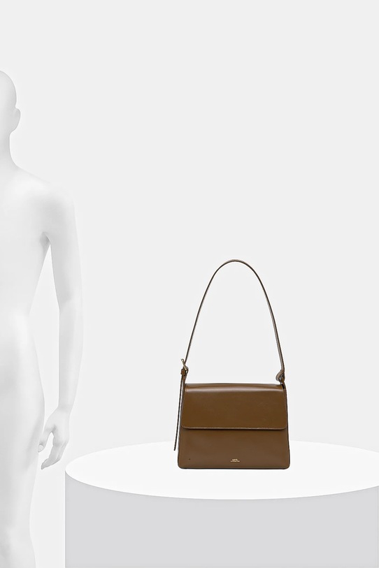 A.P.C. torebka skórzana sac virginie flap PXBRU.F61924