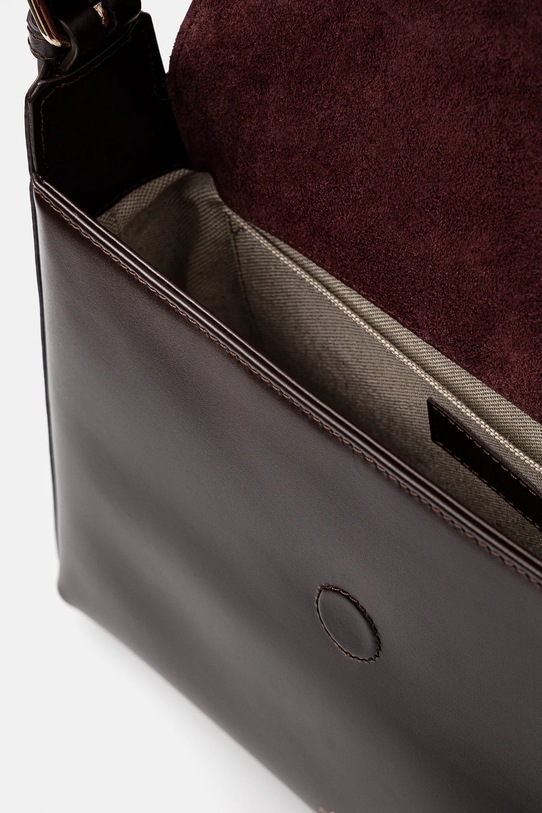 Kožená kabelka A.P.C. sac virginie flap PXBRU.F61924 hnedá