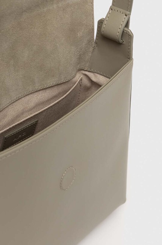 A.P.C. torebka skórzana sac virginie flap PXBRU.F61924 zielony