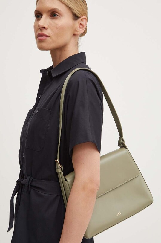 A.P.C. torebka skórzana sac virginie flap PXBRU.F61924