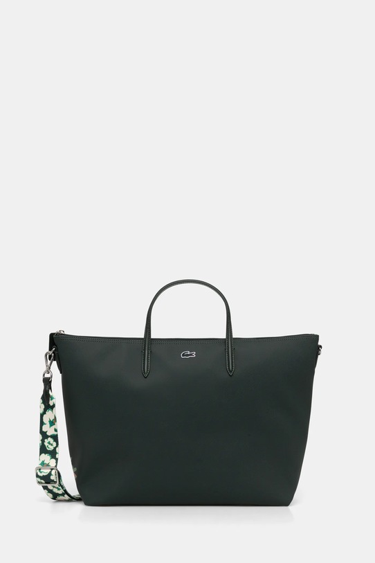 Τσάντα Lacoste λείο δέρμα πράσινο NF4753HN