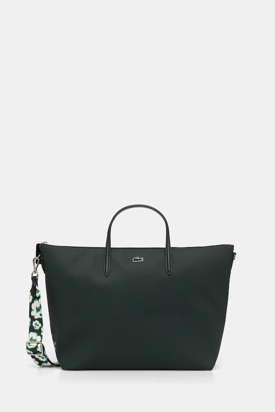 Τσάντα Lacoste λείο δέρμα πράσινο NF4753HN