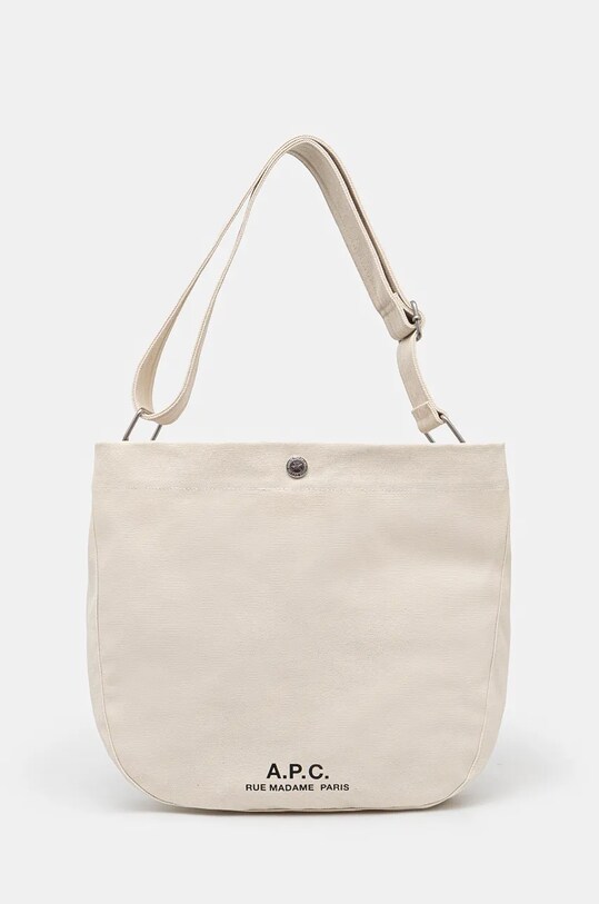 A.P.C. borsetta Besace Journal sovrastampa beige PSAJZ.M61939.BAA