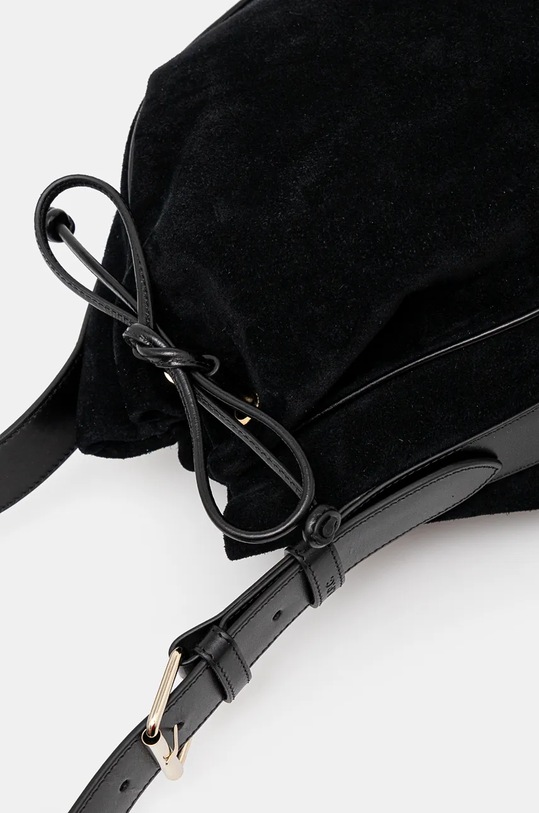 A.P.C. suede handbag Sac Alma black PXBVP.F61879.LZZ