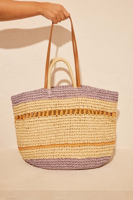 women'secret torebka pleciona MACARELLA mieści A4 multicolor 4388132