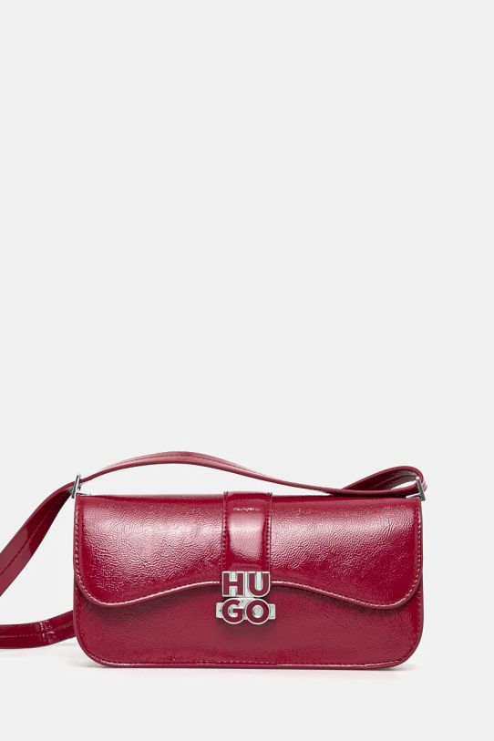 Kabelka HUGO hladký burgundské 50529108