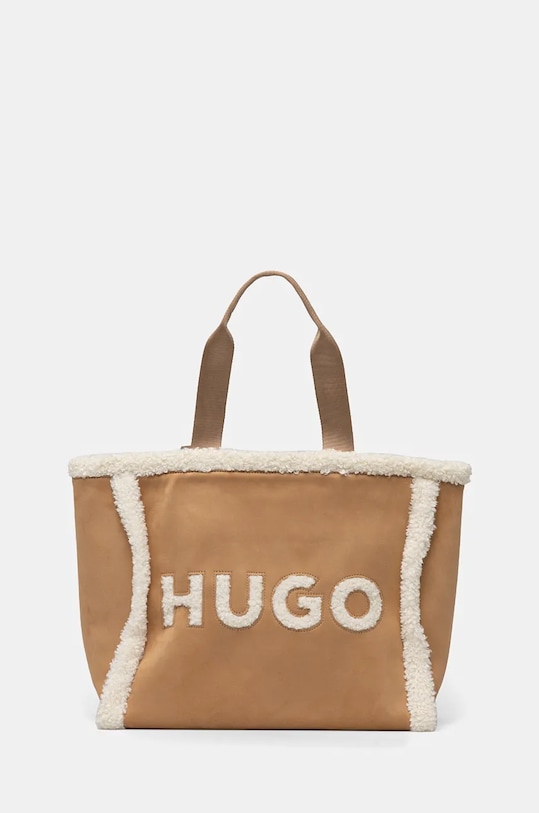HUGO torebka tekstylny beżowy 50529375