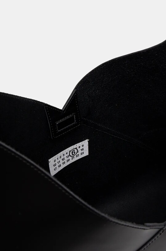 Δερμάτινη τσάντα MM6 Maison Margiela SB6WC0016.P7183 μαύρο