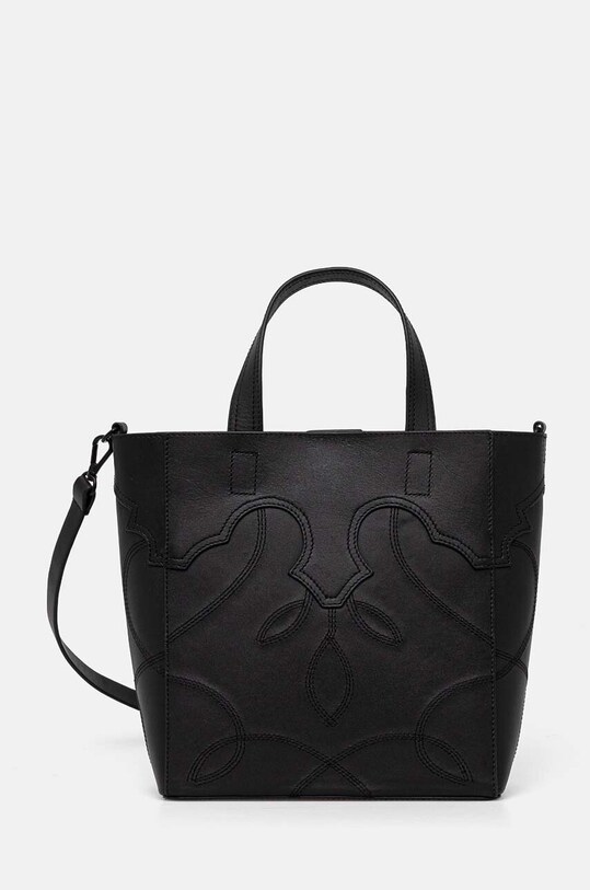 MUNTHE poseta de piele ESTELLA nu incape in A4 negru 243192124351