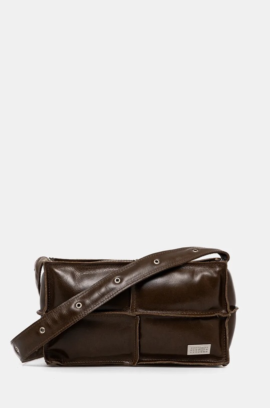 MM6 Maison Margiela torebka skórzana skóra licowa brązowy SB6WD0035.P7187