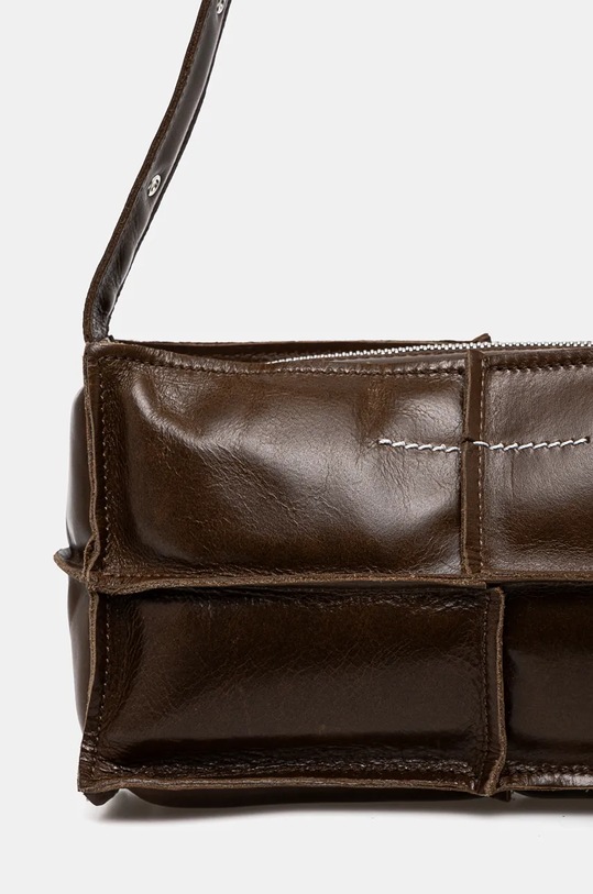 MM6 Maison Margiela torebka skórzana brązowy SB6WD0035.P7187