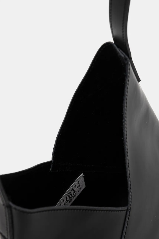 Kožená kabelka MM6 Maison Margiela SB6ZH0019.P7183 čierna