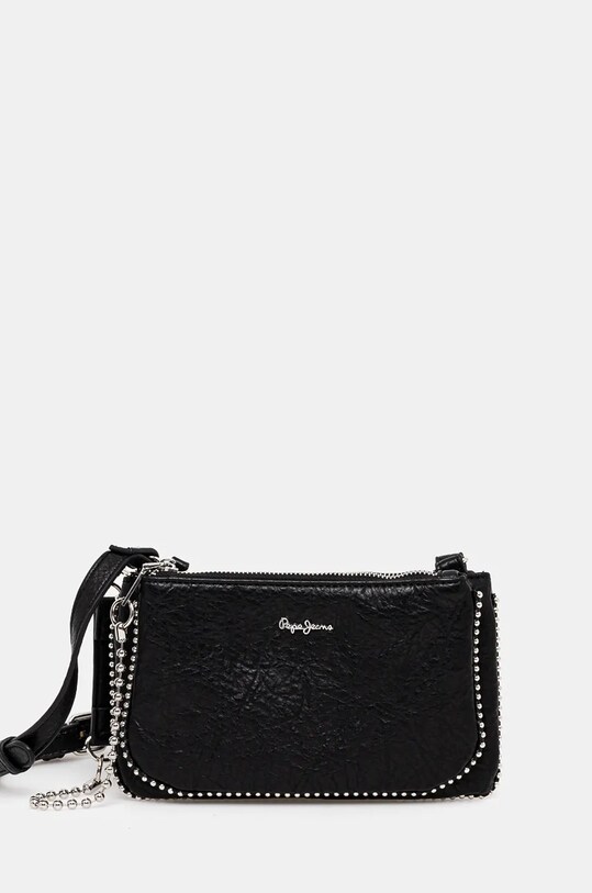 Τσάντα Pepe Jeans AVRI ROCK απομίμηση λείου δέρματος μαύρο PL031564