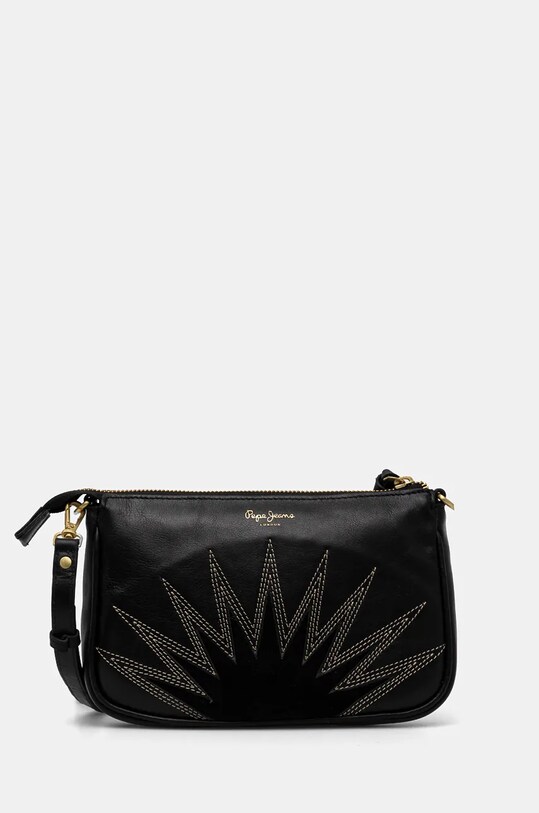 Pepe Jeans poseta de piele EDEN MAOS nu incape in A4 negru PL031567