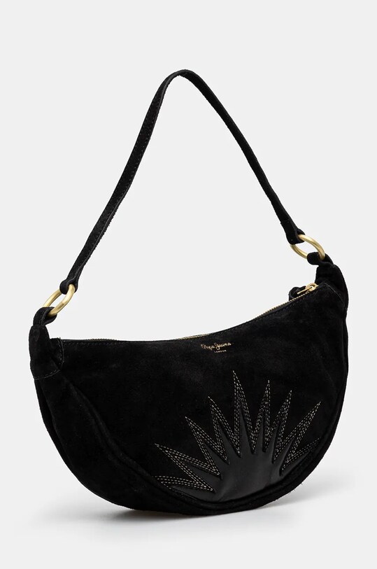 Accesorii Pepe Jeans geanta de mana din piele intoarsa NADINE EDEN PL031588 negru