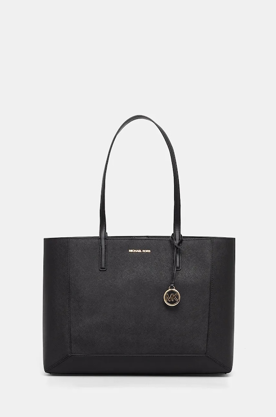 Kožená kabelka MICHAEL Michael Kors usňová koža čierna 30F4G7XT7L