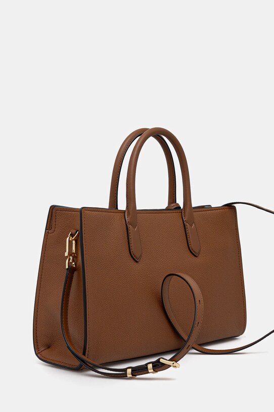 Kožená kabelka MICHAEL Michael Kors hnědá 30F4GETS2L