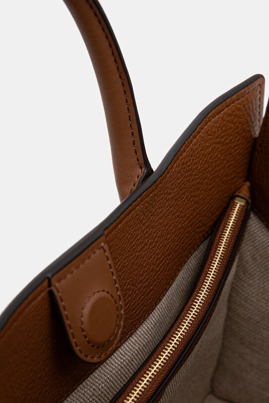 Kožená kabelka MICHAEL Michael Kors 30F4GETS2L hnědá