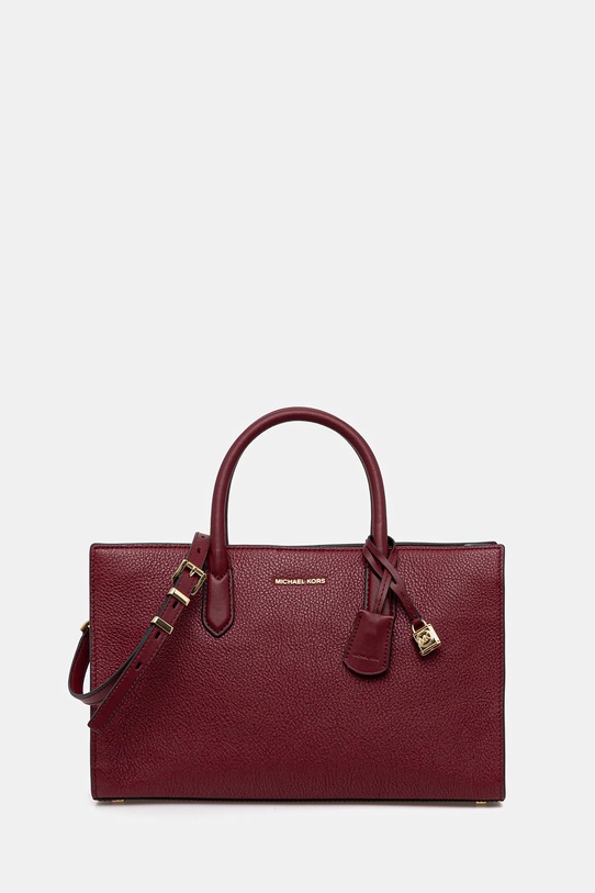 MICHAEL Michael Kors torebka skórzana bordowy 30F4GETS2L