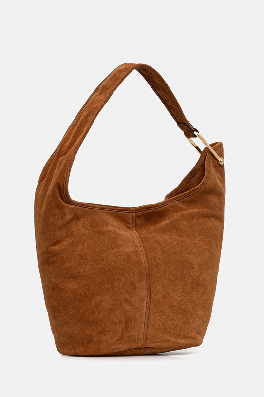 Torba od brušene kože MICHAEL Michael Kors 30F4G2YL6S smeđa AW25
