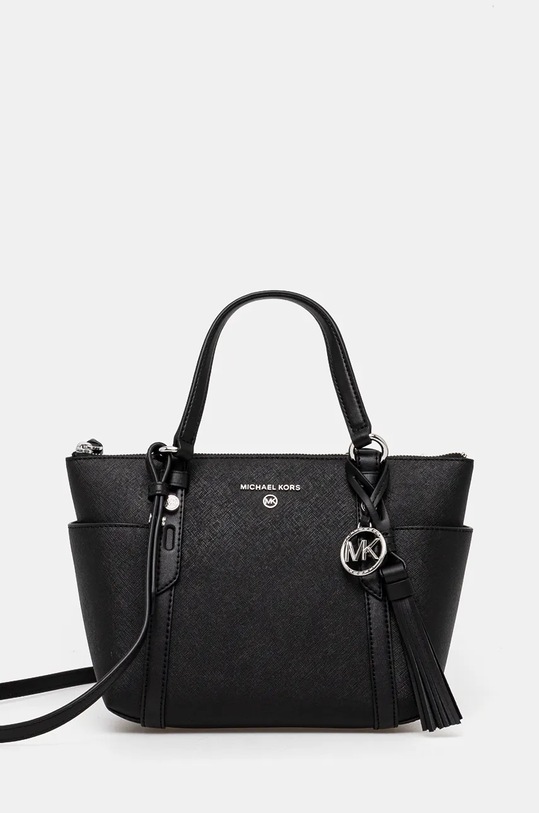 Kožená kabelka MICHAEL Michael Kors přírodní kůže černá 30T0SNXT1L