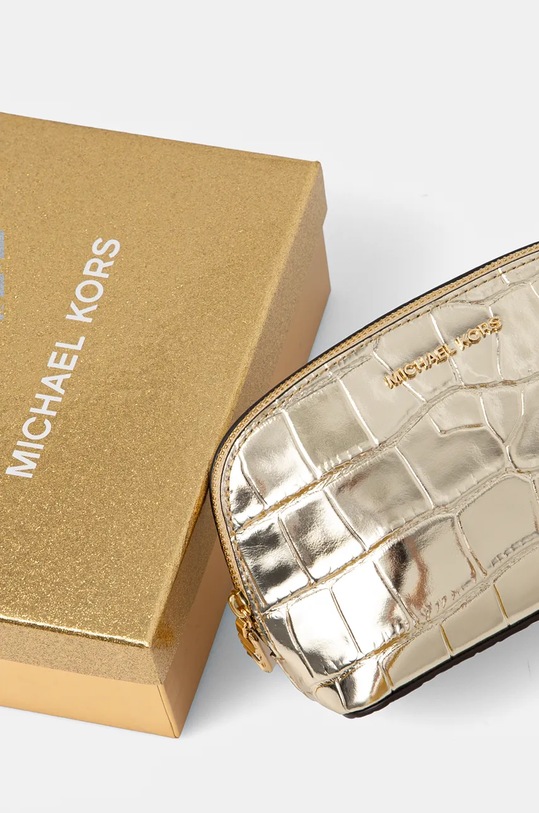 MICHAEL Michael Kors kosmetyczka skórzana 32F4G8ET1K złoty