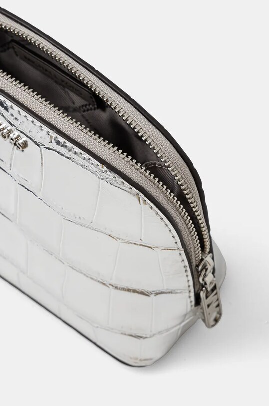 MICHAEL Michael Kors kosmetyczka skórzana srebrny 32F4S8ET1K