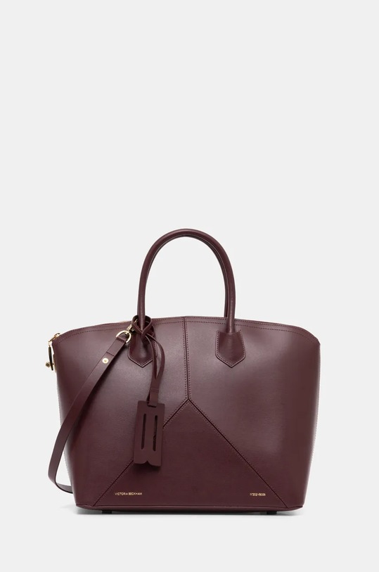 Victoria Beckham poseta de piele uni burgundia B324AAC005750A