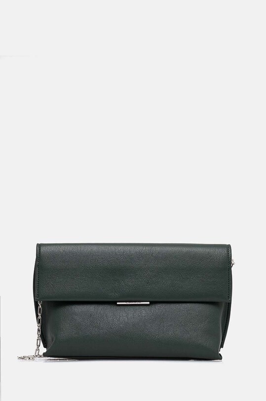 Kabelka Calvin Klein imitácia kože zelená K60K612560