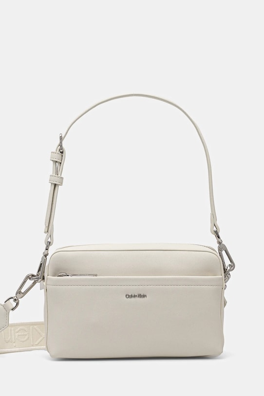 Kabelka Calvin Klein imitácia kože béžová K60K612901