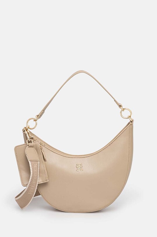 Τσάντα Tommy Hilfiger συνθετικό μπεζ AW0AW16437
