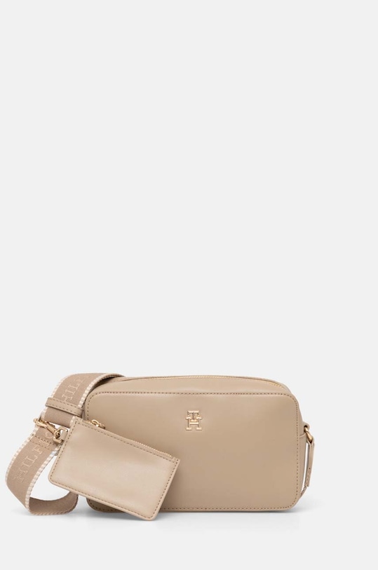 Kabelka Tommy Hilfiger imitácia kože béžová AW0AW16439