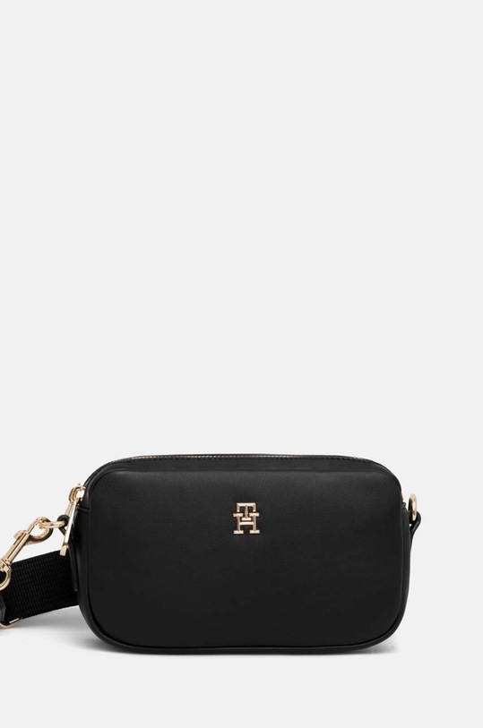 Kabelka Tommy Hilfiger nášivka čierna AW0AW16475