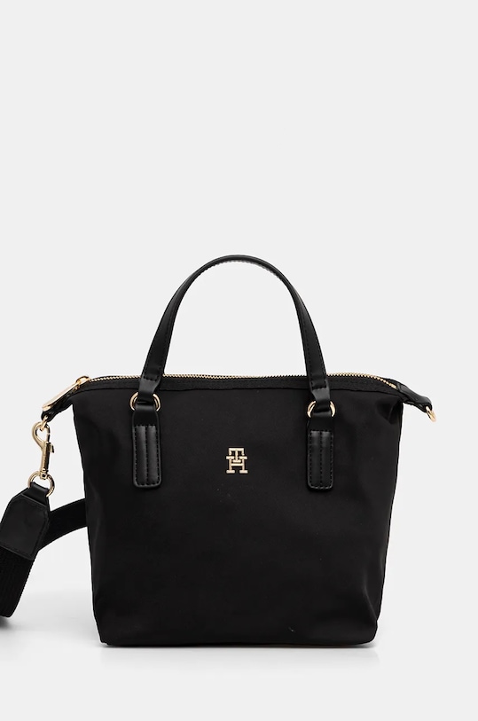 Kabelka Tommy Hilfiger jednofarebný čierna AW0AW17006
