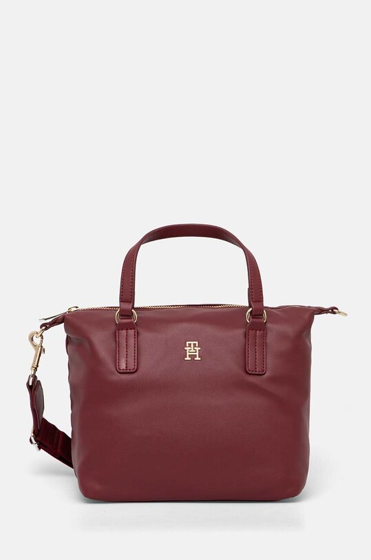 Tommy Hilfiger torebka nie mieści A4 bordowy AW0AW17015
