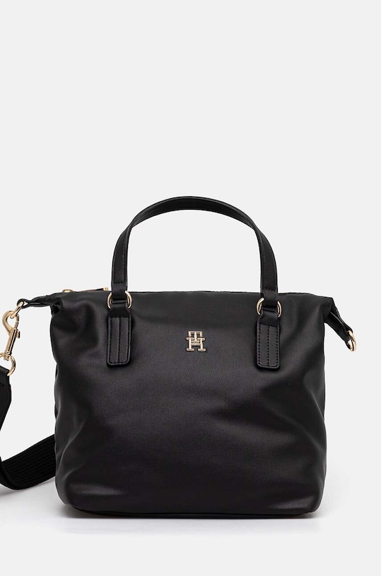 Kabelka Tommy Hilfiger jednofarebný čierna AW0AW17015