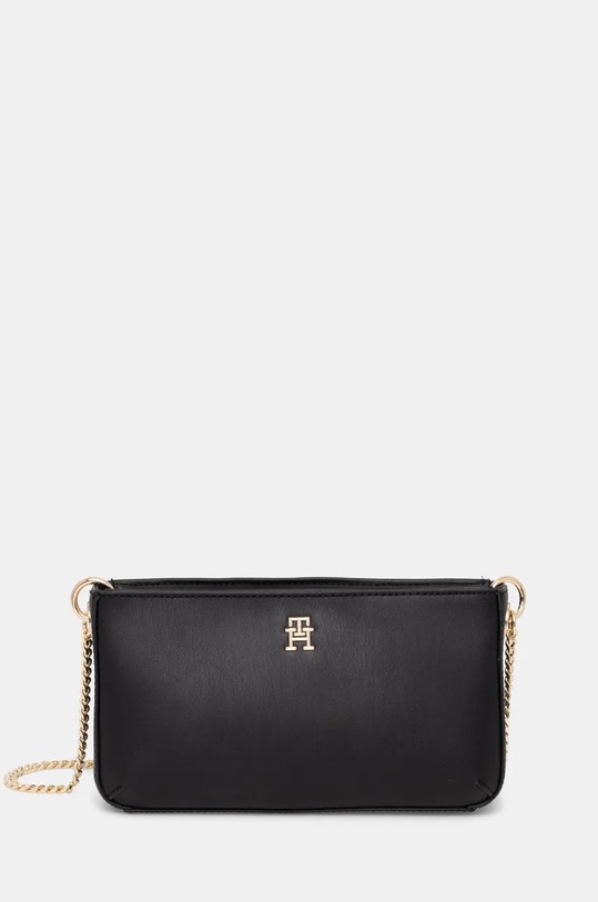 Kabelka Tommy Hilfiger imitácia kože čierna AW0AW17021