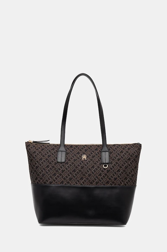 Τσάντα Tommy Hilfiger υφασμάτινο μαύρο AW0AW17070