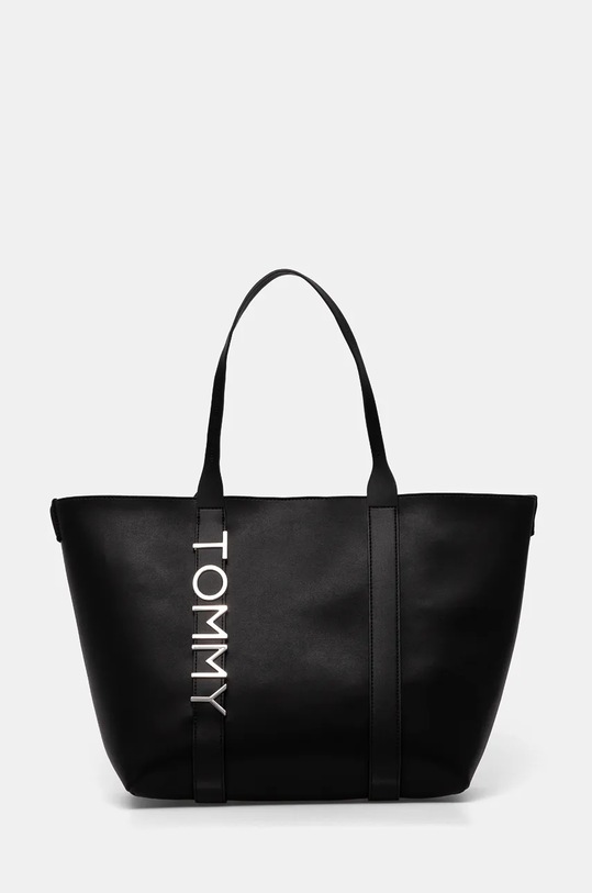 Kabelka Tommy Jeans hladký černá AW0AW16507