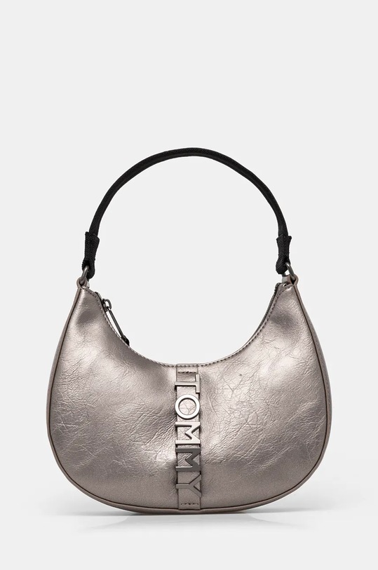 Kabelka Tommy Jeans jednofarebný strieborná AW0AW16508