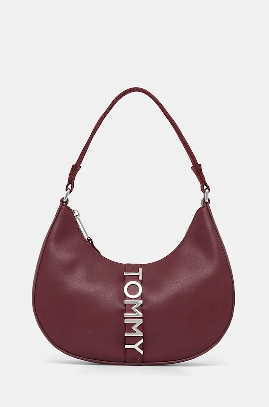 Kabelka Tommy Jeans hladký burgundské AW0AW16510