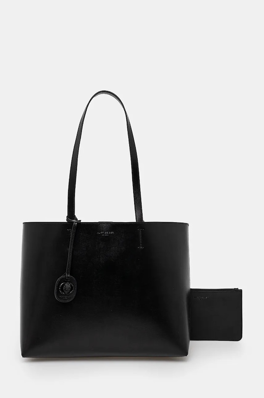 Шкіряна сумочка Kurt Geiger London CHELSEA лицьова шкіра чорний 3592700109