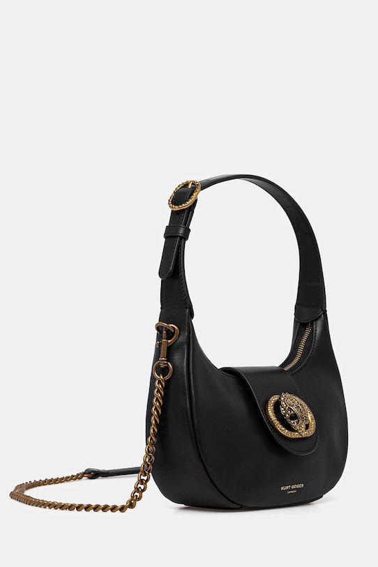 Kurt Geiger London torebka skórzana CHELSEA 3601100109 czarny SS25