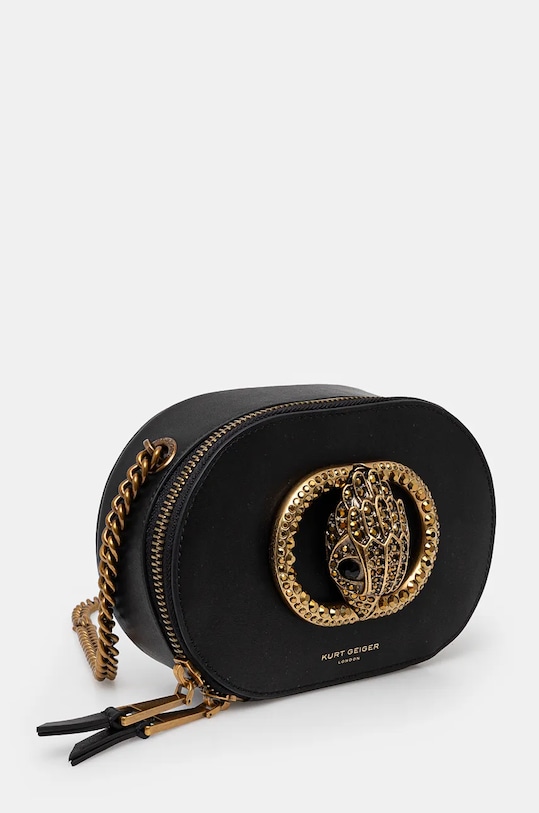 Kožená kabelka Kurt Geiger London CHELSEA 3600600109 čierna AW24