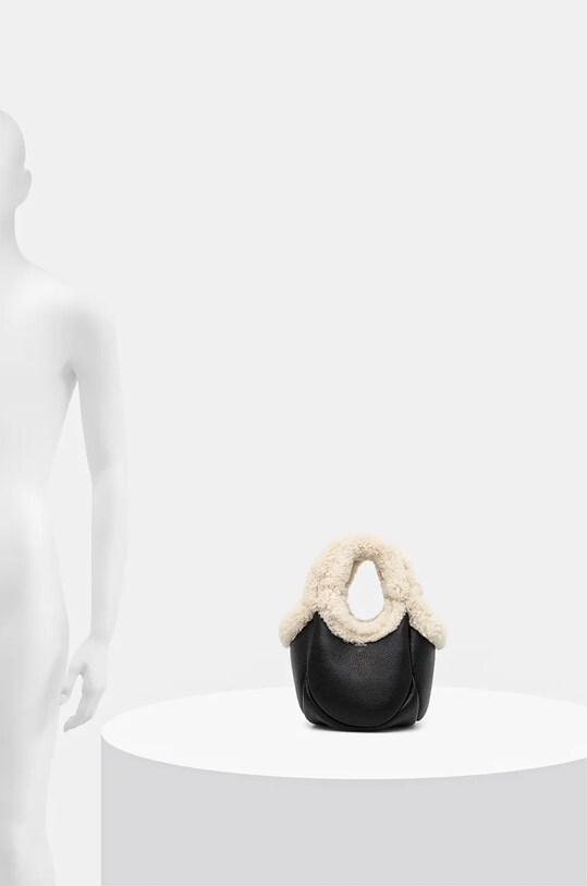Kožená kabelka Coperni Shearling Mini Bucket Swipe Bag COPBA69840S