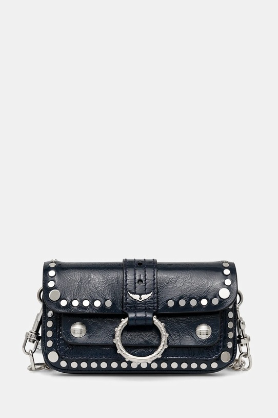 Kožna torba ZADIG&VOLTAIRE natpis mornarsko plava LWBA02541