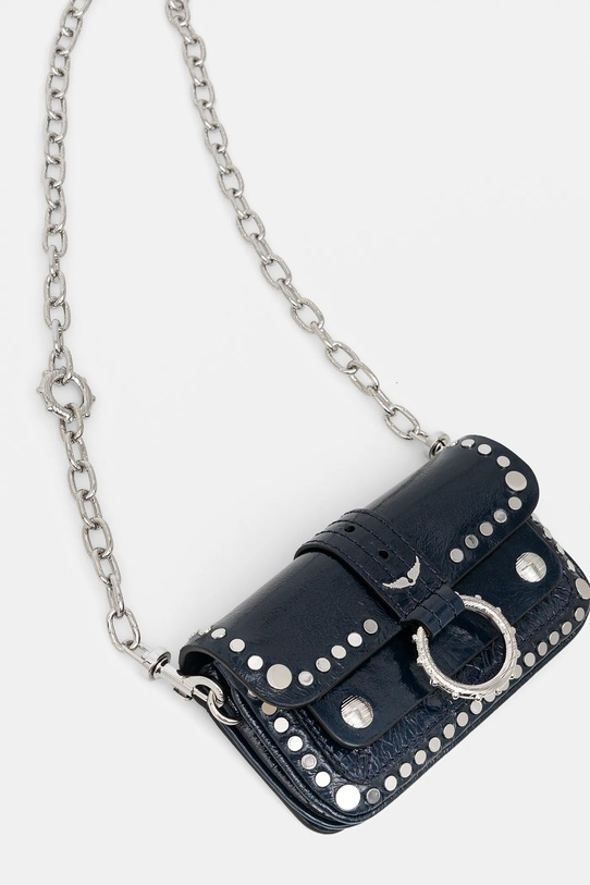 Kožna torba ZADIG&VOLTAIRE LWBA02541 mornarsko plava