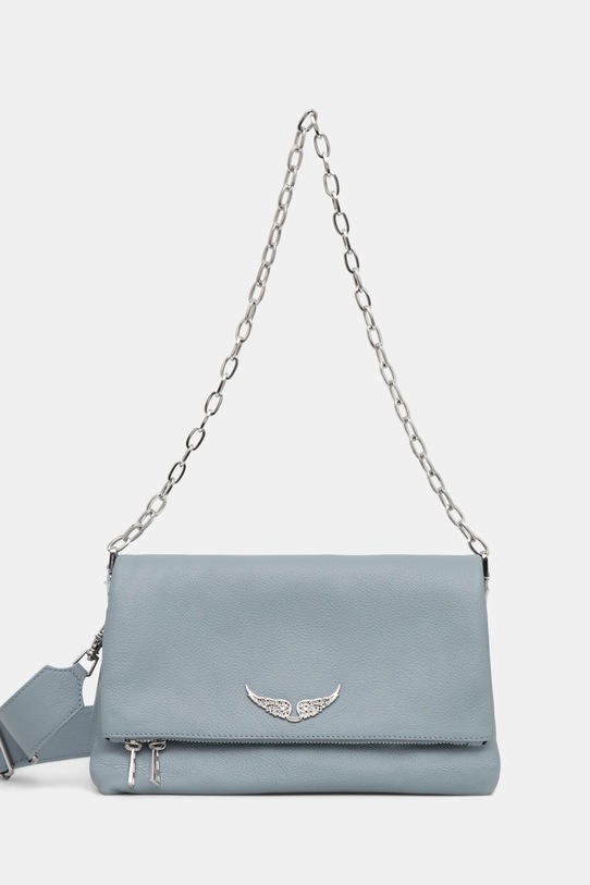 ZADIG&VOLTAIRE poseta de piele uni turcoaz LWBA00008