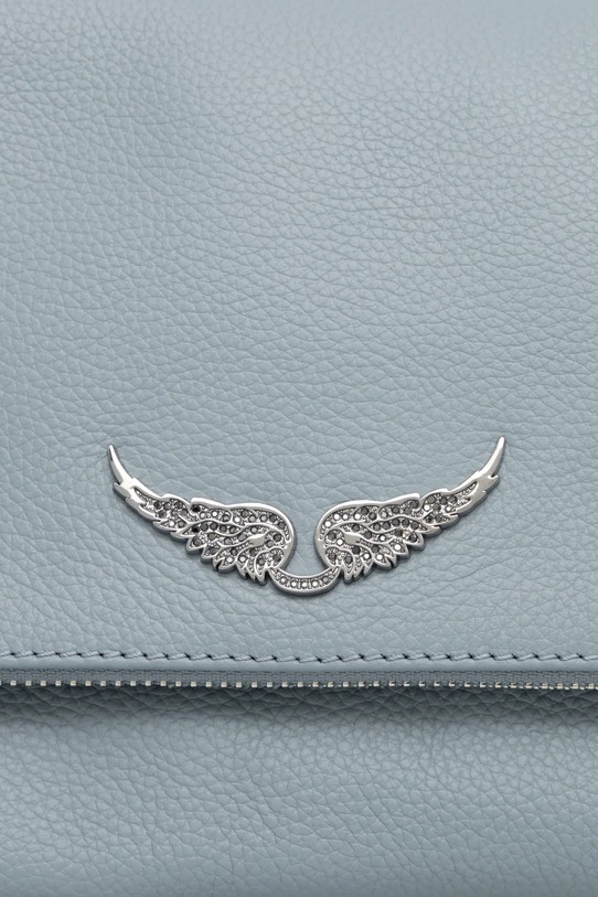 Accesorii ZADIG&VOLTAIRE poseta de piele LWBA00008 turcoaz