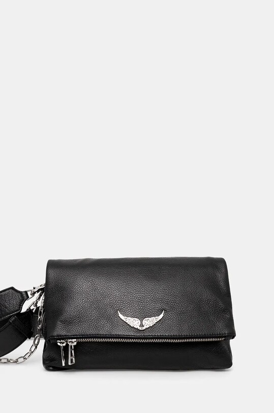 Δερμάτινη τσάντα ZADIG&VOLTAIRE λείο δέρμα μαύρο LWBA00008